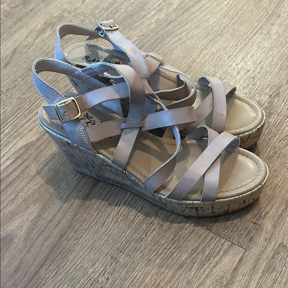 Self Esteem | Beige Wedge Sandals | Strappy Women’s Sandals